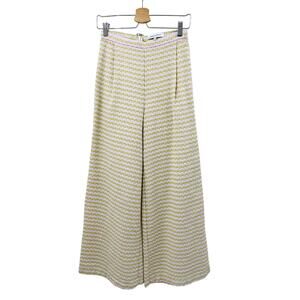 razan alazzouni pink & green Wide Leg pants